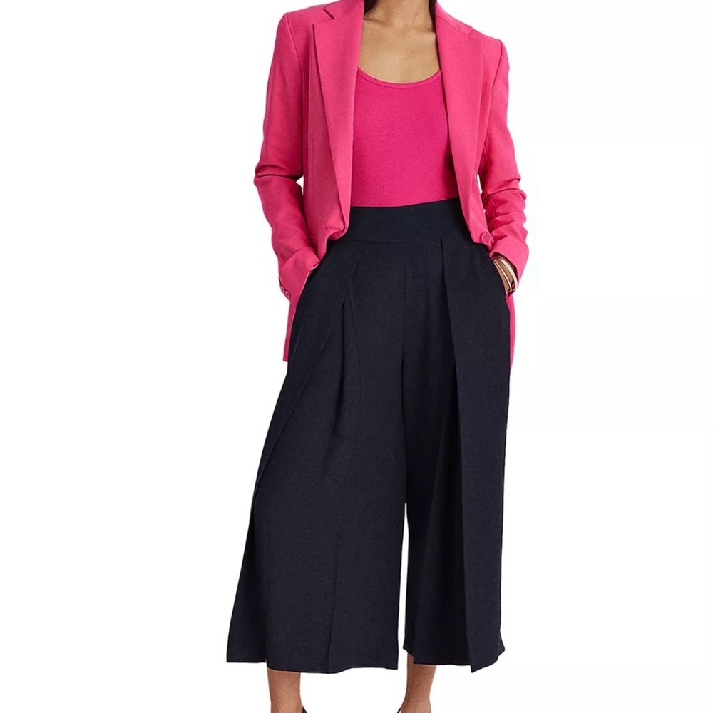 Lauren Ralph Lauren Navy Blue Wide-Leg Pants